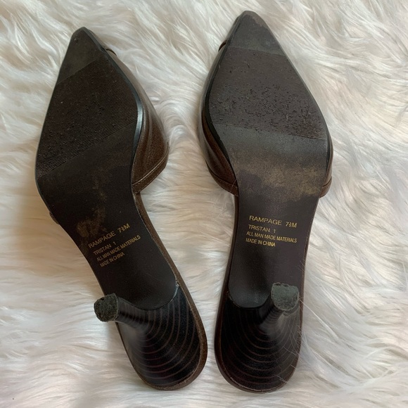 Rampage Brown Leopard Slip on Low Heels Size 7.5 - Picture 4 of 8